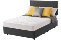 Layezee Calm Micro Quilt Double Ebony Divan Bed